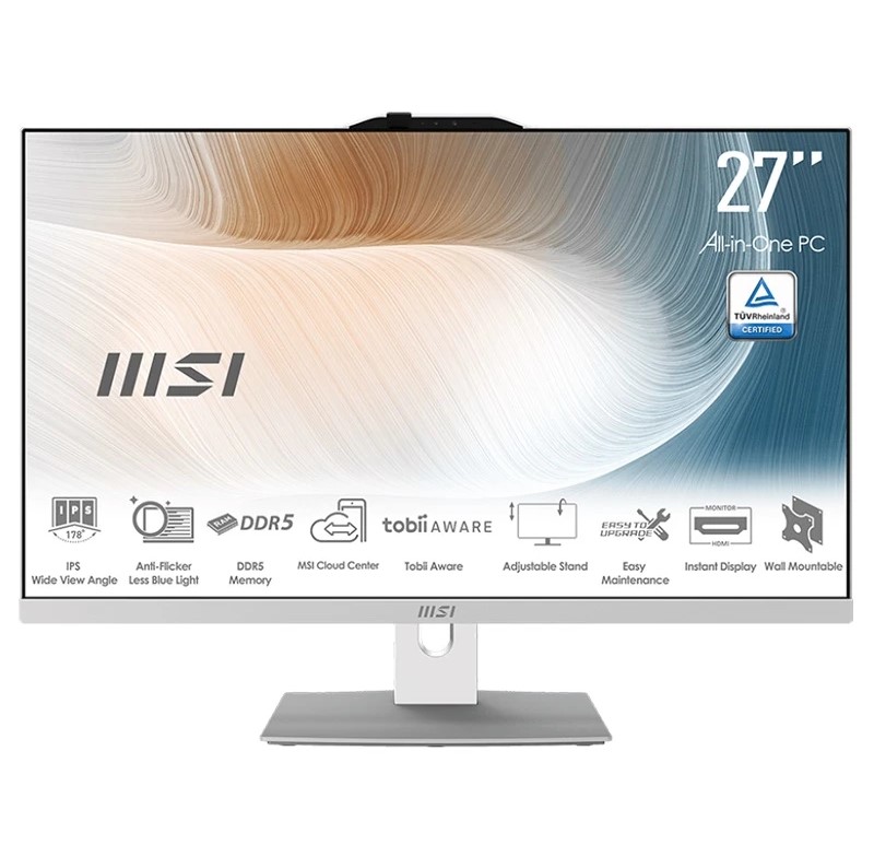 کامپیوتر همه کاره 27 اینچ ام اس آی مدل AM272P 1M Core 5 120U DDR5 16 گیگابایت یک ترابایت SSD Iris Xe (integrated) IPS