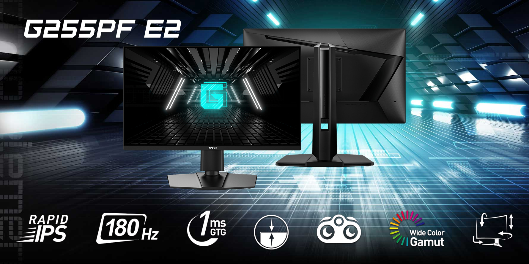 مانیتور ام اس آی مدل G255PF E2 سایز 24.5 اینچ